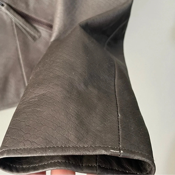 Bagatelle genuine leather bomber jacket size Large brown snake skin pattern - Picture 8 of 10